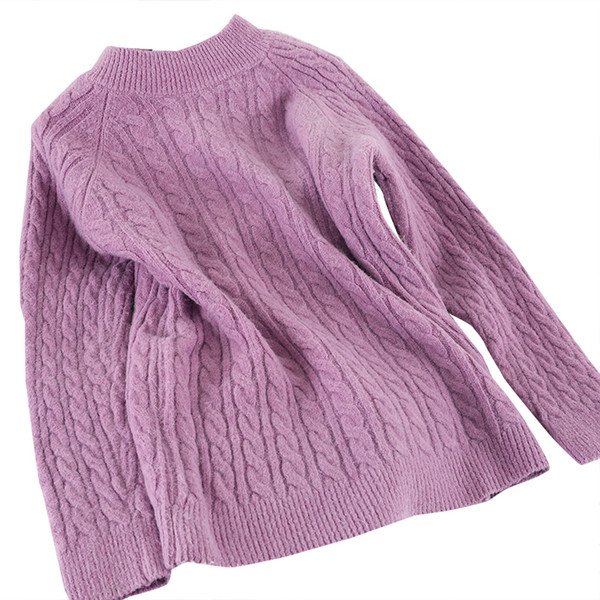 Casual Γυναικεία πουλόβερ σε τέσσερα χρώματα με μακρύ μανίκι και στρογγυλη λαιμόκοψη