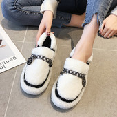 Pantofi casual dama cu talpa plate si element metalic in alb, negru si verde