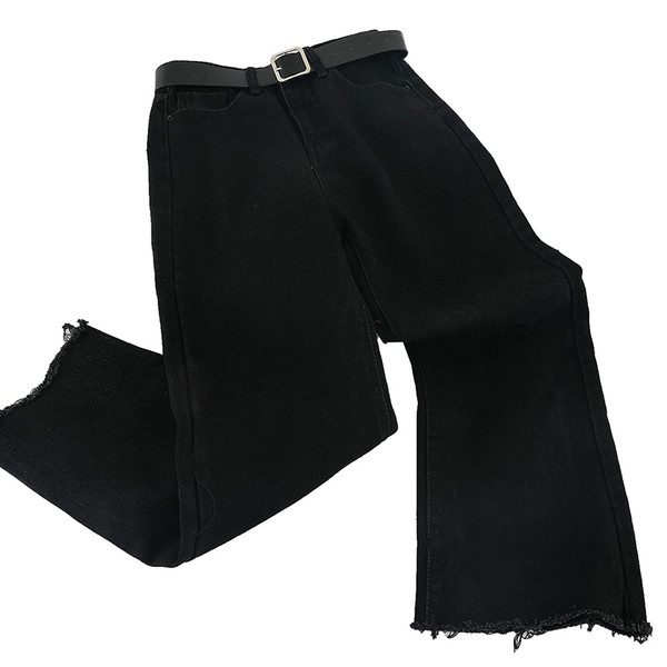 Alkalmi női farmer széles modell magas derékkal, kék és fekete színben