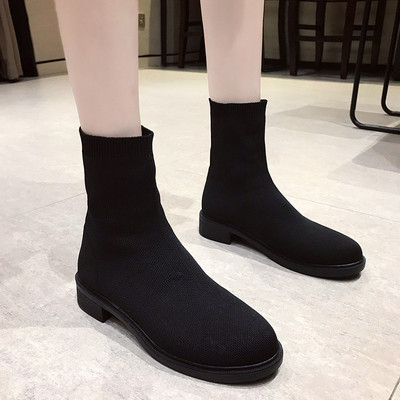 Γυναικείες καθημερινές μπότες  μυτερό μοντέλο σε μαύρο χρωμα τακούνι  - 3cm - Δύο Μοντέλα