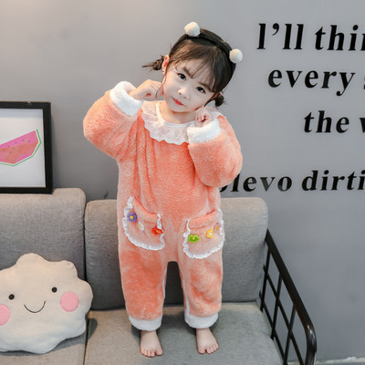 Παιδική πιτζάμα σε δύο χρώματα με τσέπες για κορίτσια