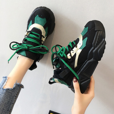 Tenisi casual dama cu talpa aspra si cravate colorate in mai multe culori