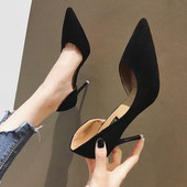 Γυναικεία κομψά παπούτσια με λεπτό τακούνι από Eco-Velour Pattern σε πολλαπλά χρώματα