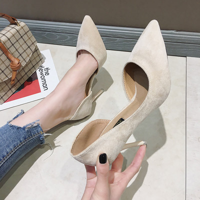 Γυναικεία κομψά παπούτσια με λεπτό τακούνι από Eco-Velour Pattern σε πολλαπλά χρώματα