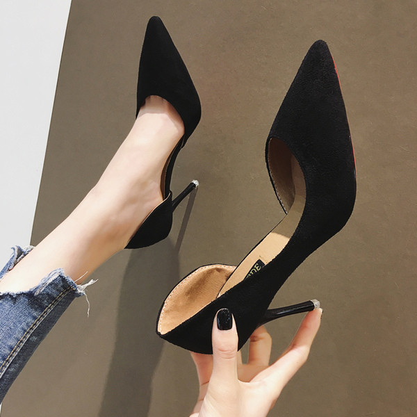 Γυναικεία κομψά παπούτσια με λεπτό τακούνι από  Eco-Velour Pattern σε πολλαπλά χρώματα