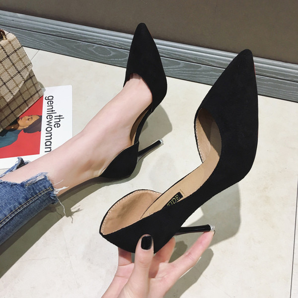 Γυναικεία κομψά παπούτσια με λεπτό τακούνι από  Eco-Velour Pattern σε πολλαπλά χρώματα