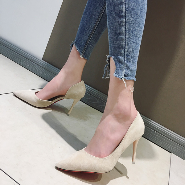 Γυναικεία κομψά παπούτσια με λεπτό τακούνι από  Eco-Velour Pattern σε πολλαπλά χρώματα