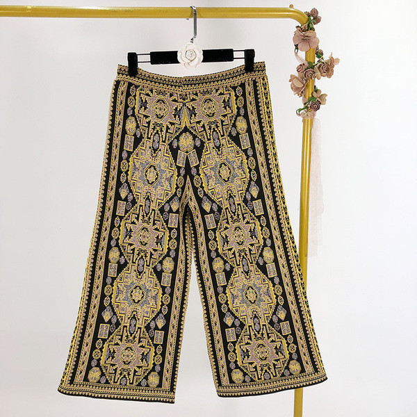 Γυναικείο μοντέρνο παντελόνι άνοιξη / φθινόπωρο με ψηλή μέση και 9/10 μήκος