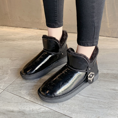 Alkalmi női téli csizma puha béléssel és lapos talppal több színben