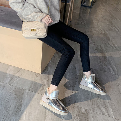 Alkalmi női téli csizma puha béléssel és lapos talppal több színben