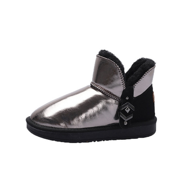 Alkalmi női téli csizma puha béléssel és lapos talppal több színben