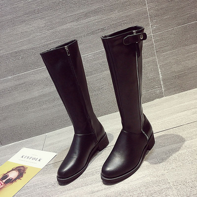 Γυναικείες έκο δερμάτινες μπότες με φερμουάρ κατάλληλες για το χειμώνα