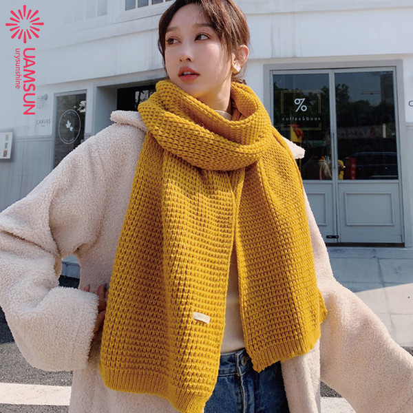 Női téli sál sárga, piros, fehér, fekete, kék és rózsaszín színekben