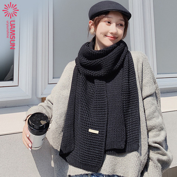 Női téli sál sárga, piros, fehér, fekete, kék és rózsaszín színekben