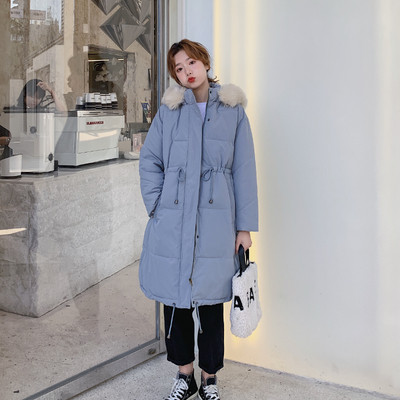 Χειμερινό γυναικείο μπουφάν νέο μοντέλο με κουκούλα και κορδόνια στη μέση