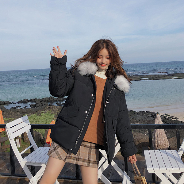 Geaca de iarna de dama cu fermoar si gluga in bej, roz, verde si negru