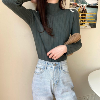 Γυναικείο φούτερ με κολάρο και κουμπιά σε άσπρο, πράσινο, μπλε, μαύρο και ροζ χρώμα