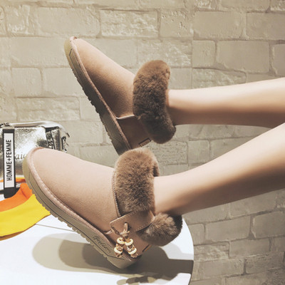 Cizme de iarnă de damă cu căptușeală moale și talpă plată în negru, bej, maro și gri