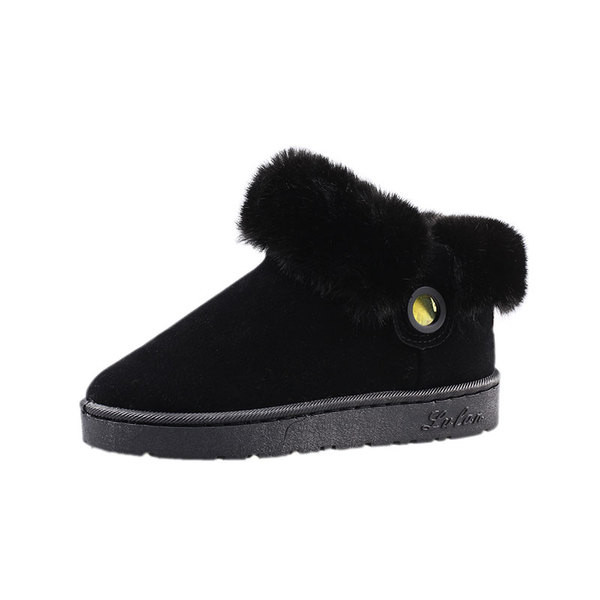 Cizme de iarnă de damă cu căptușeală moale și talpă plată în negru, bej, maro și gri