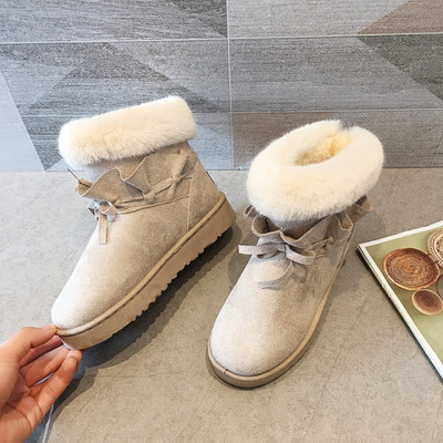 Γυναικείες χειμωνιάτικες μπότες με μαλακή επένδυση σε καφέ, μαύρο και μπεζ χρώμα