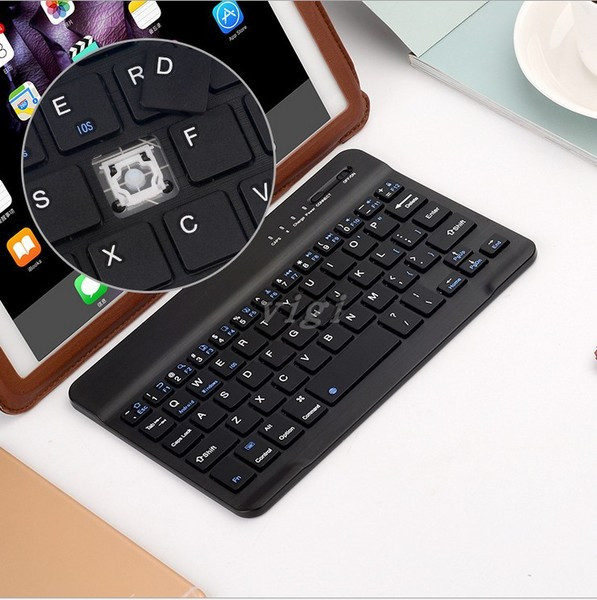 Ασύρματο πληκτρολόγιο Bluetooth συμβατό με Android, Apple και Windows σε ασπρόμαυρο χρώμα