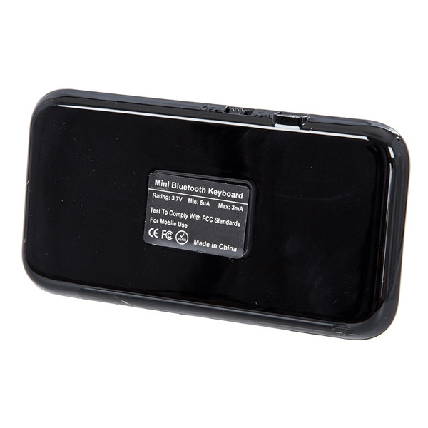 Könnyen hordozható kis Bluetooth billentyűzet, kompatibilis az IOS, Android és Windows rendszerekkel fekete színben