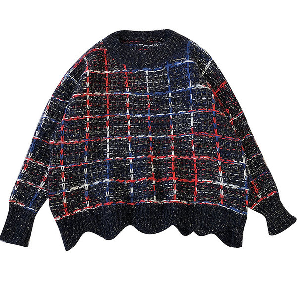 Női széles pulóver modell, hosszú ujjal és kerek nyakkivágással, három színben