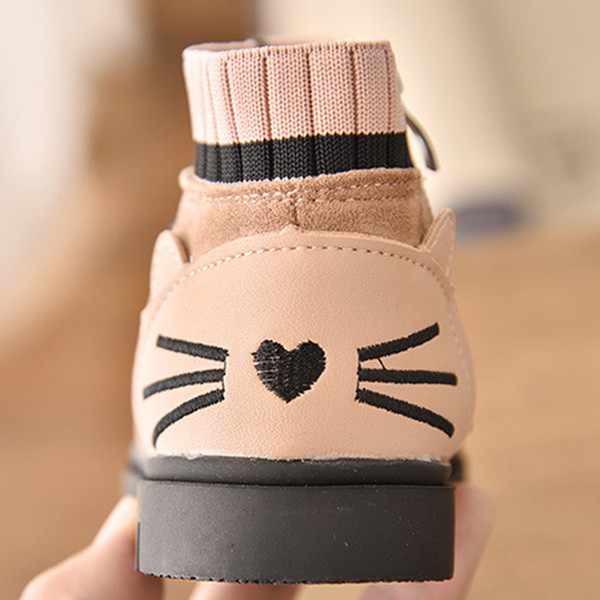 Bársonyos téli csizma cipzárral lányoknak fekete és barna színben