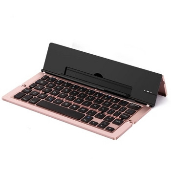 Сгъваема ултратънка Bluetooth клавиатура съвместима с IOS, Android и Windows в златист, сребрист и розов цвят 