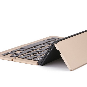 Сгъваема ултратънка Bluetooth клавиатура съвместима с IOS, Android и Windows в златист, сребрист и розов цвят 
