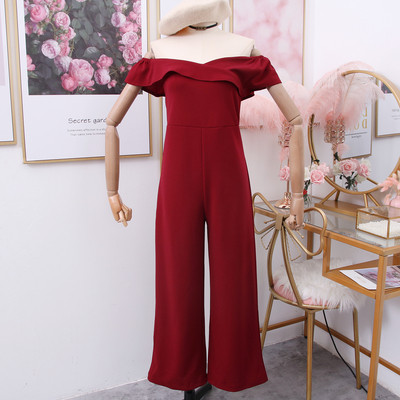 Új modell női overall csónakos nyakkivágással kék, piros, fekete, rózsaszín és zöld színekben