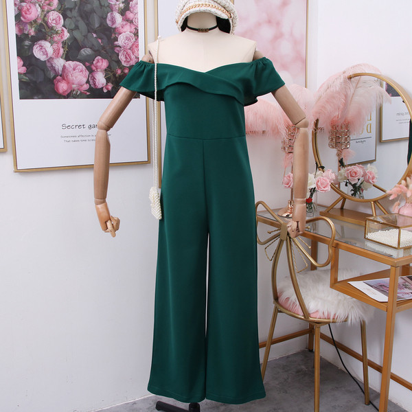 Új modell női overall csónakos nyakkivágással kék, piros, fekete, rózsaszín és zöld színekben