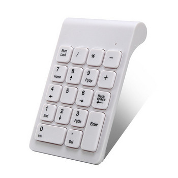 Безжична цифрова мини клавиатура лесно преносима в черен и бял цвят