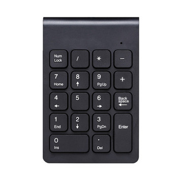 Ασύρματο ψηφιακό πληκτρολόγιο μίνι  - εύκολα φορητό σε ασπρό και μαύρο χρώμα 