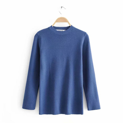 Vékony kötésből készült női pulóver bézs, fekete, sárga és kék színekben