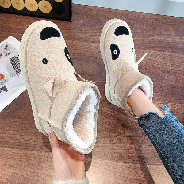 Női téli csizma puha béléssel és 3D elemmel fekete, bézs és barna színekben