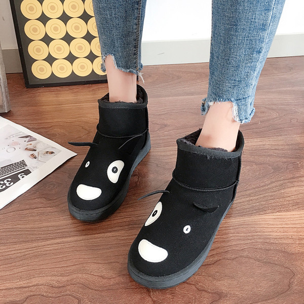 Női téli csizma puha béléssel és 3D elemmel fekete, bézs és barna színekben