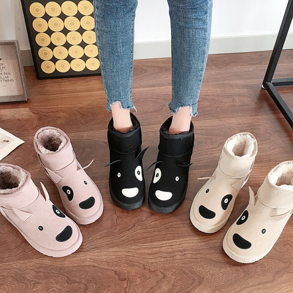 Női téli csizma puha béléssel és 3D elemmel fekete, bézs és barna színekben