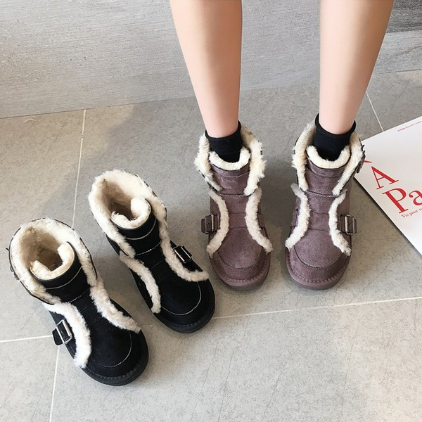 Női téli csizma puha béléssel bézs, fekete és barna színben