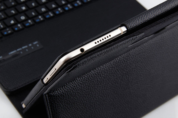 Bluetooth συρόμενο πληκτρολόγιο με δερμάτινη θήκη κατάλληλη για ταμπλέτα 10,1 ιντσών σε μαύρο, κόκκινο, ροζ και λευκό χρώμα