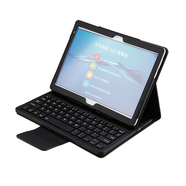 Bluetooth συρόμενο πληκτρολόγιο με δερμάτινη θήκη κατάλληλη για ταμπλέτα 10,1 ιντσών σε μαύρο, κόκκινο, ροζ και λευκό χρώμα
