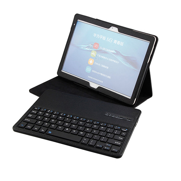 Bluetooth συρόμενο πληκτρολόγιο με δερμάτινη θήκη κατάλληλη για ταμπλέτα 10,1 ιντσών σε μαύρο, κόκκινο, ροζ και λευκό χρώμα