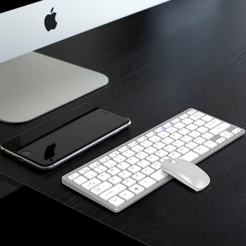 Безжични и ултратънки клавиатура и мишка с USB интерфейс в розов, черен и бял цвят