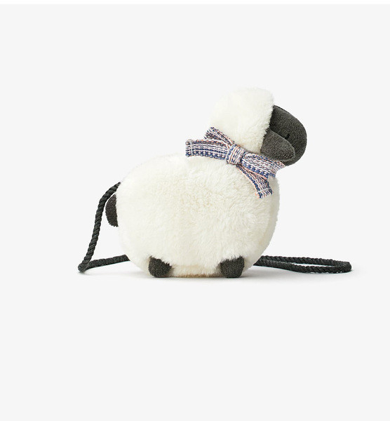 Μικρή παιδική τσάντα με λαβή σε λευκό χρώμα