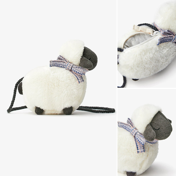 Μικρή παιδική τσάντα με λαβή σε λευκό χρώμα