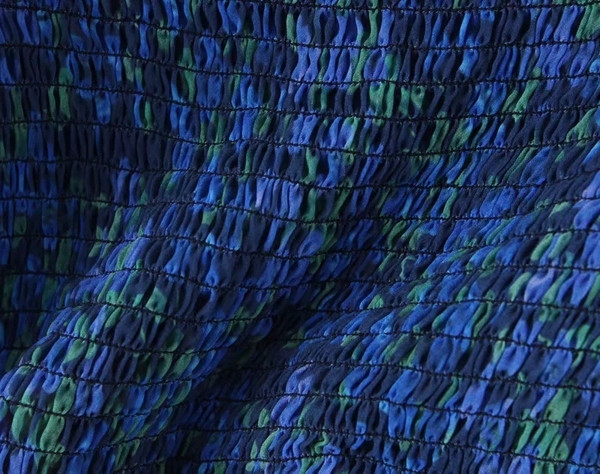 Új modell női blúz csónakos nyakkivágással és hosszú ujjú - retro stílusú kék színben