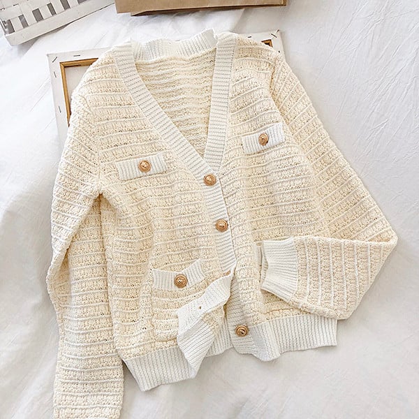 Női alkalmi mellény két színben V-nyakkal és zsebekkel