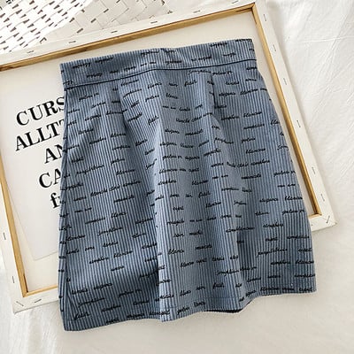 Retro stílusú női szoknya négy színben, magas derékkal