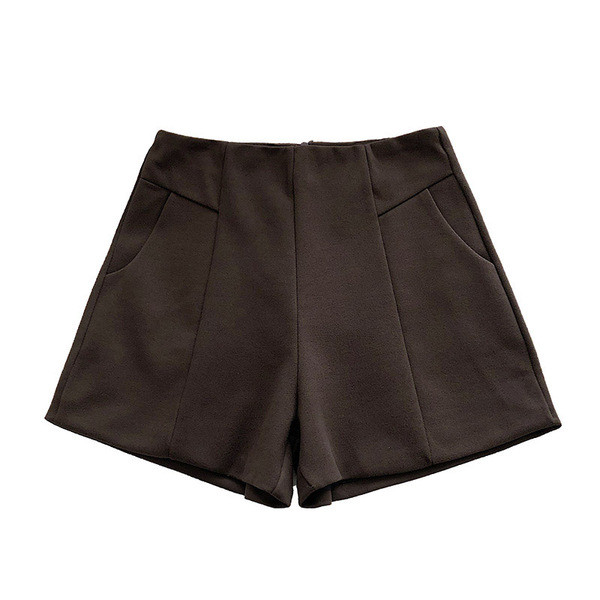 Lezser női rövidnadrág széles modell három színben, magas derékkal