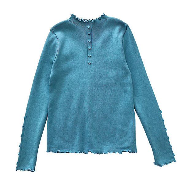 Γυναικεία  casual μπλούζα σε τέσσερα χρώματα με κουμπιά και ένα μακρύ μανίκι